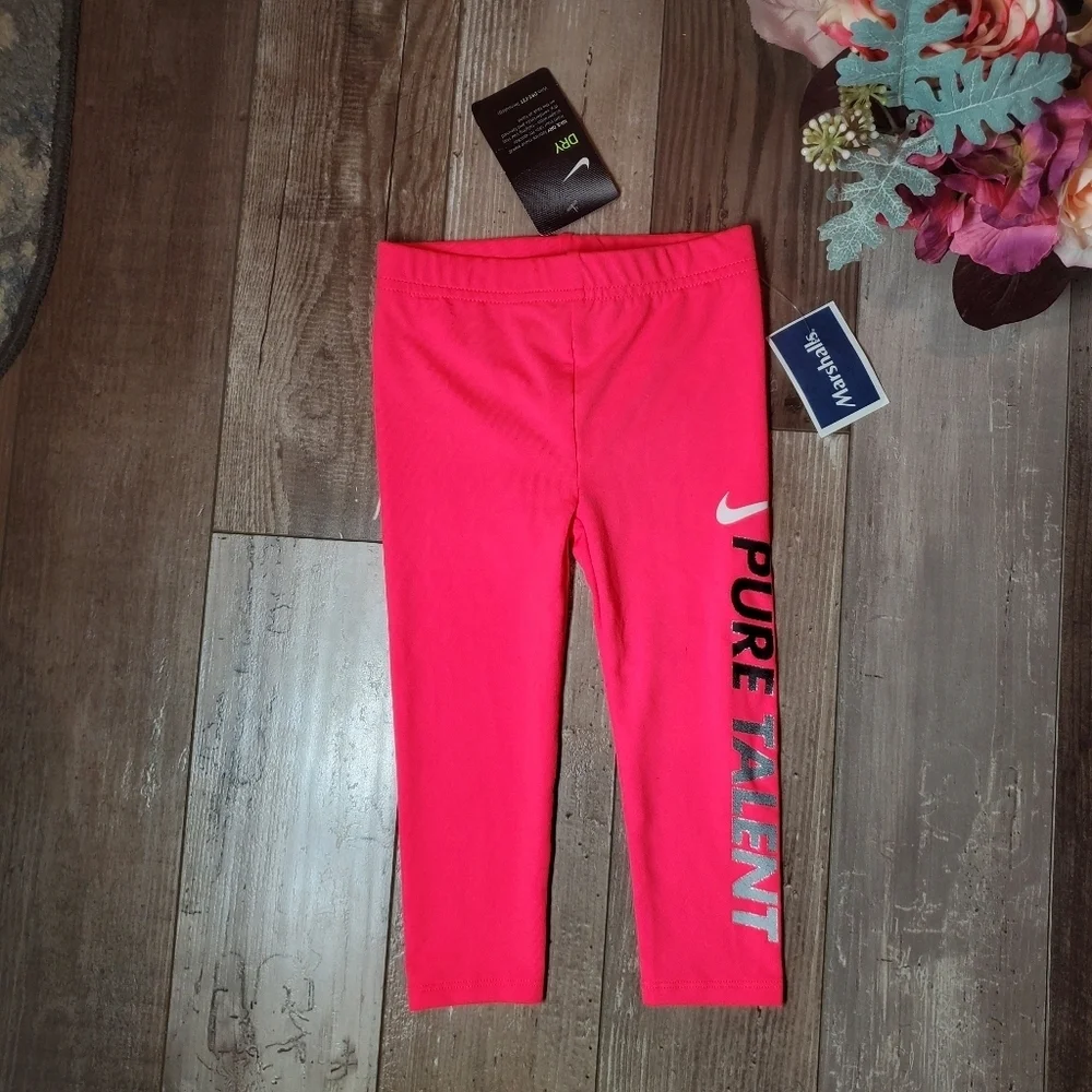 NWT Dri-Fit Nike Racer Pink Toddler Girl Leggings Size 2T
